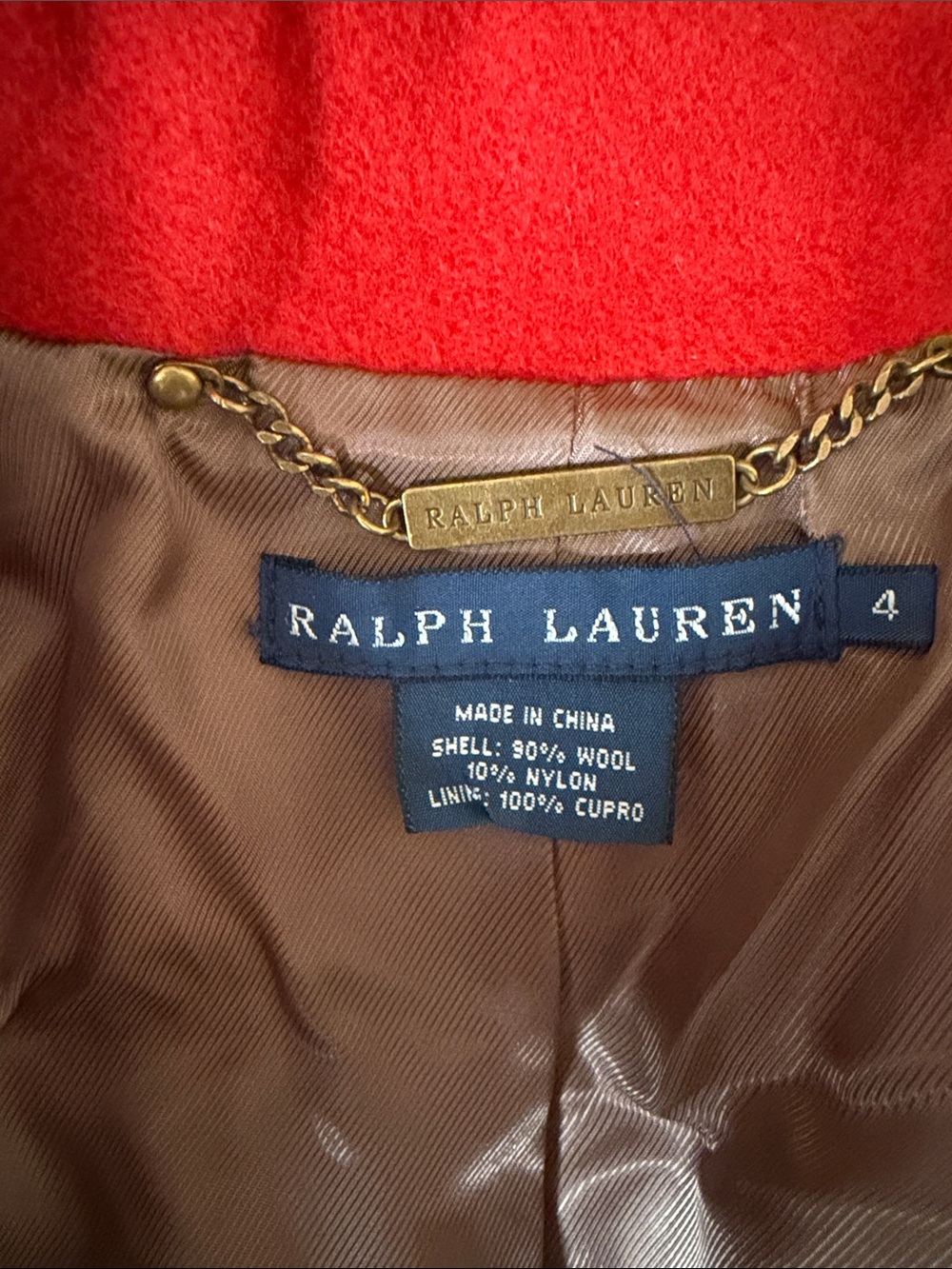 Ralph Lauren Blue Label Red Wool Tailored Blazer vintage sz 4 - Picture 4 of 5